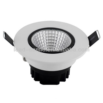 China fabricante nova chegada redonda branca shell hight brilhante novo inovador quente branco dimmable COB LED downlight levou 4w